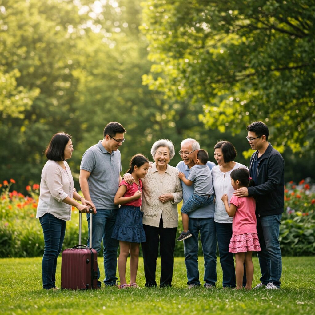 父母能跟著移民