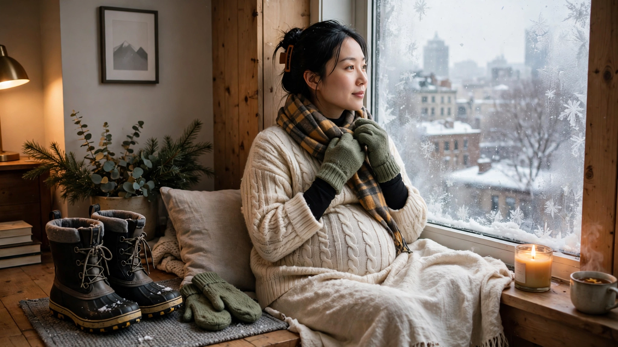 蒙特婁待產準媽媽的冬季保暖穿搭與防滑雪靴